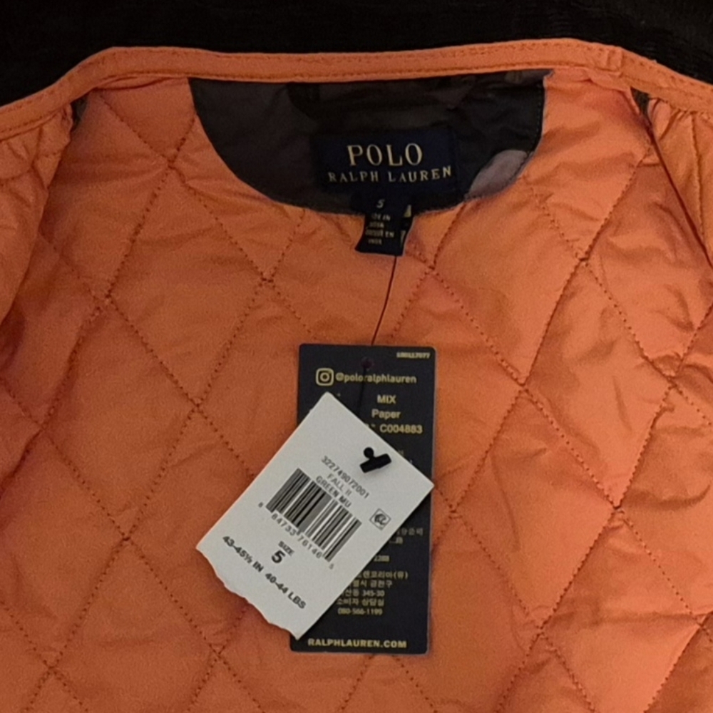 Polo by Ralph Lauren Kids Boys Camouflage Puffer Jacket - Black and Pink - Picture 4 of 4